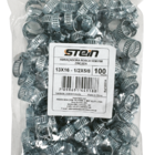 Kit 100 Abraçadeiras Rosca Sem Fim Galvanizada 13mm X 16mm 1/