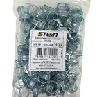 Kit 100 Abraçadeiras Rosca Sem Fim Galvanizada 16mm X 19mm 5/