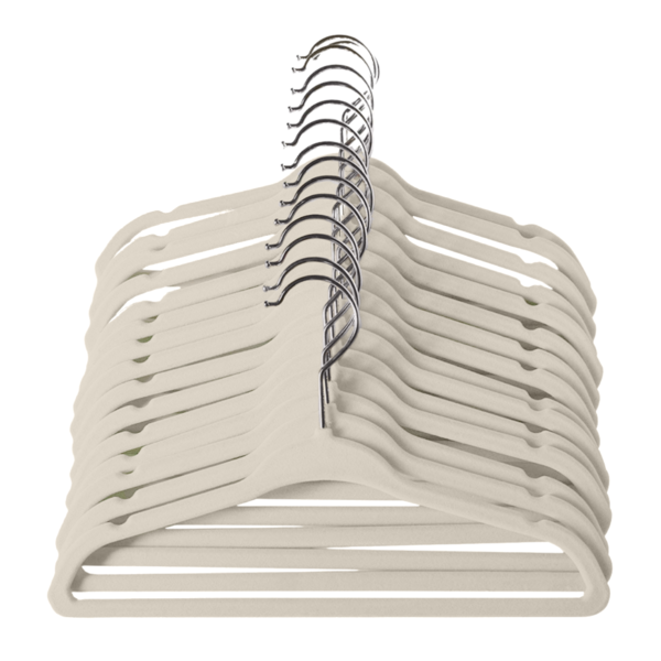 Kit 100 Cabide Infantil Veludo Antideslizante Ultra Fino Mode