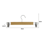 Kit 100 Cabides Madeira Presilha Envernizado Adulto Premium C