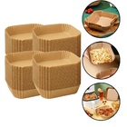 Kit 100 Formas Papel P/ Airfryer Forro Antiaderente Quadrada