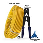 Kit 100 Metros Tubo Pex Gás 16mm+alicate+escareador Tudogás