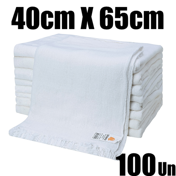 Kit 100 Pano De Chão Saco Alvejado 40cm X 65cm Construmarcas