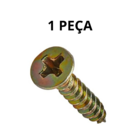 Kit 100 Parafusos Chipboard Cabeça Chata Zincados + 100 Bucha