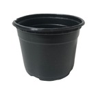 Kit 100 Pote Holambra Nº 06 Vaso Flexível Preto 5x5cm - Preto