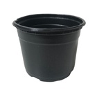 Kit 100 Pote Holambra Nº 06 Vaso Flexível Preto 5x5cm - Preto