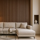 Kit 100 Unidades - Revestimento Ripado Placa Mdf Painel Decor