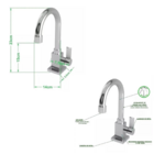 Kit 100 Unidades Torneira Lavatório Banheiro Quadrada Bica Mó