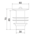 Kit 100 Unidades Válvula Escoamento Lavatório 7/8 Padrão