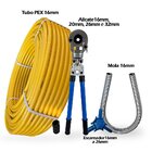 Kit 100mt Tubo Pex 16mm + Alicate + Escareador + Mola 16mm