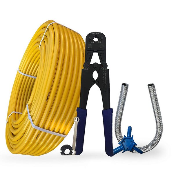 Kit 100mt Tubo Pex 20mm+alicate+escareador+mola 20mm Tudogás