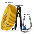 Kit 100mt Tubo Pex 20mm+alicate+escareador+mola 20mm Tudogás