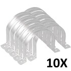 Kit 10 Abraçadeiras De Metal Canos E Tubulações Tipo U 3''