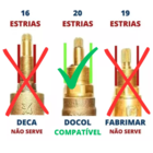 Kit 10 Acabamento Registro Padrão Docol C40 Gaveta Pressão Me