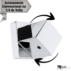 Kit 10 Acabamentos de Registro Padrão Deca Quadrado Cromado