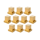 Kit 10 Acabamentos Para Registro Quadrado 1/2 3/4 Metal Doura