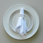 Kit 10 Anéis Guardanapo Pérola Dupla Dourada Mesa Posta