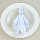 Kit 10 Anéis Guardanapo Pérola Dupla Prata Mesa Posta