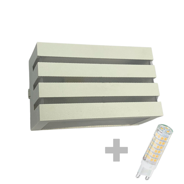 Kit 10 Arandela Frizzy Policarbonato Branca + Led G9