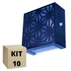 Kit 10 Arandelas Decor 2 Fachos Preta Aluminio Externa Al24204