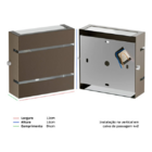 Kit 10 Arandelas Slim 2 Fachos Frisada Marrom Policarbonato M