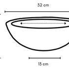 Kit 10 Bacias Para Plantas Cinza De Polietileno 32x11cm