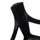 Kit 10 Banqueta  Plástica Reforçada Capacidade 120 Kg Preta