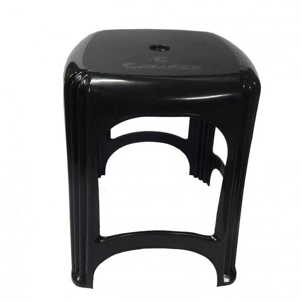 Kit 10 Banqueta  Plástica Reforçada Capacidade 120 Kg Preta