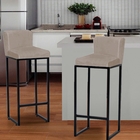 Kit 10 Banqueta Alta Com Encosto Lucca Industrial Cozinha Bal