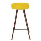 Kit 10 Banqueta Alta Laisa Bronze Corino Amarelo