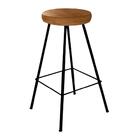 Kit 10 Banqueta Alta Lanzzi Eiffel Preto Madeira