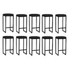 Kit 10 Banqueta Alta Lara Ferro Bronze Preto