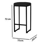 Kit 10 Banqueta Alta Lara Ferro Bronze Preto