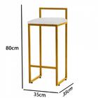 Kit 10 Banqueta Alta Lina Dourado Branco