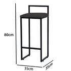 Kit 10 Banqueta Alta Lina Preto Cinza