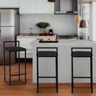 Kit 10 Banqueta Alta Lina Preto Preto