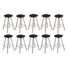 Kit 10 Banqueta Alta Lira Eiffel Bronze Preto