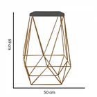 Kit 10 Banqueta Alta Lolli Dourado Suede Cinza