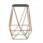 Kit 10 Banqueta Alta Lolli Dourado Suede Cinza