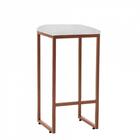 Kit 10 Banqueta Alta Lua Bronze Branco