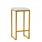 Kit 10 Banqueta Alta Lua Dourado Branco