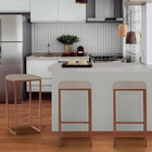 Kit 10 Banqueta Alta Lua Industrial Cozinha Bar Balcão Bistrô