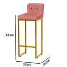 Kit 10 Banqueta Alta Lucca Ferro Dourado Rose Gold