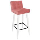 Kit 10 Banqueta Alta Lucy Branco Rose Gold