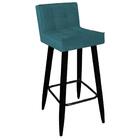 Kit 10 Banqueta Alta Lucy Preto Azul Turquesa