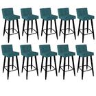 Kit 10 Banqueta Alta Lucy Preto Azul Turquesa