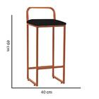 Kit 10 Banqueta Alta Luffi Com Encosto Bronze Preto
