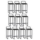 Kit 10 Banqueta Alta Luffi Com Encosto Cozinha Bar Balcão Bis