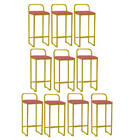 Kit 10 Banqueta Alta Luffi Com Encosto Cozinha Bar Balcão Bis