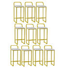 Kit 10 Banqueta Alta Luffi Com Encosto Cozinha Bar Balcão Bis